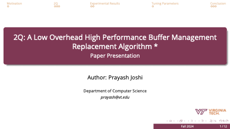 Cache and Buffer Management